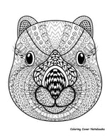 Coloring Cover Notebook (Wombat): Notebook for note taking. writing. research. and journaling with coloring design on cover for therapy. inner peace